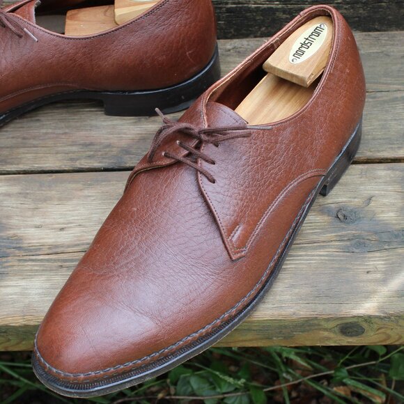 Vintage Dack's Brown Prairie Oxhide Leather Derby, Men's 12 F, Made in Canada - Picture 4 of 12